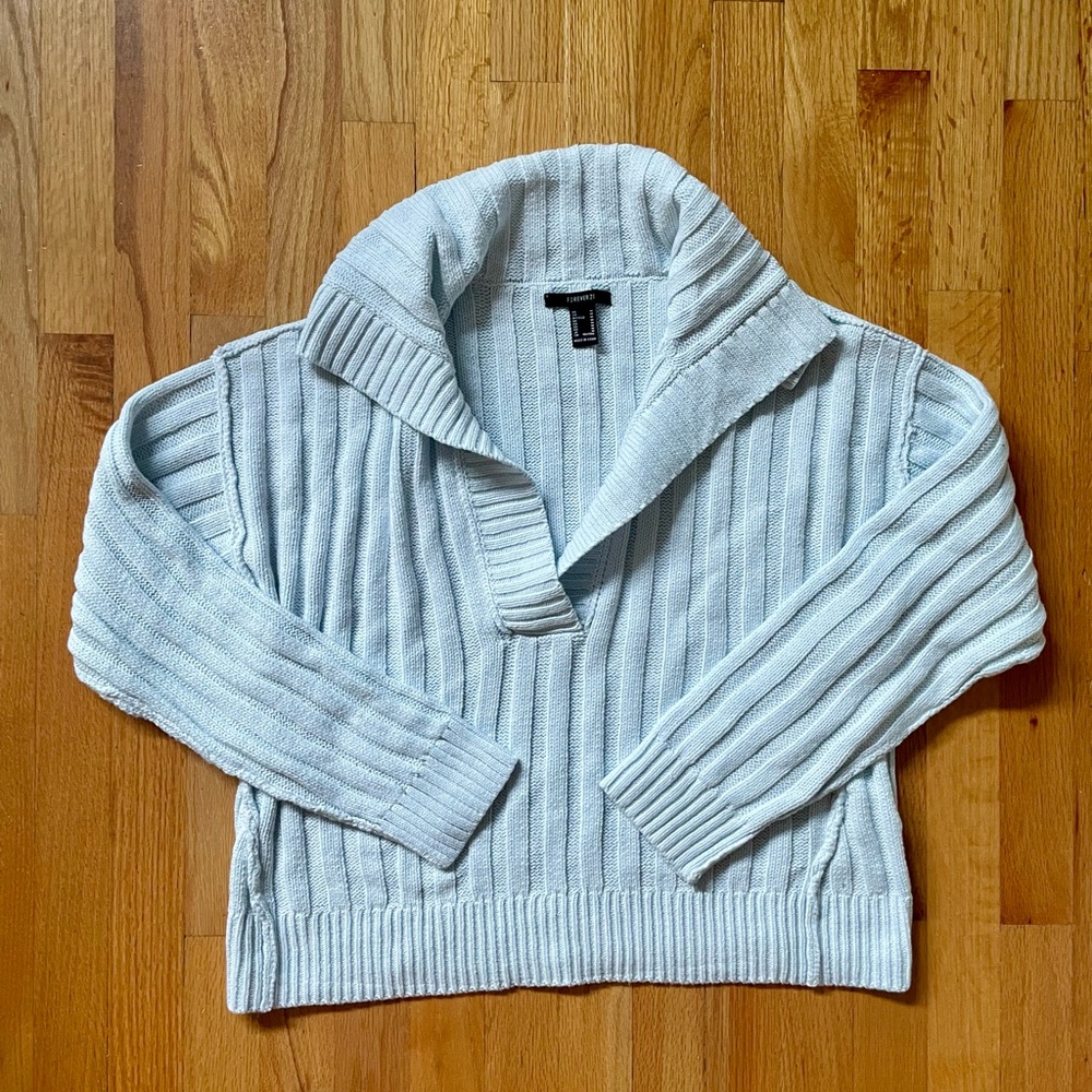 Forever 21 Soft Light Blue Knit Top